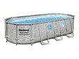 BESTWAY - Piscine tubulaire Power Steel SwimVista avec hublots ovale 5,49 x 2,74 x 1,22 m - Bestway - vignette