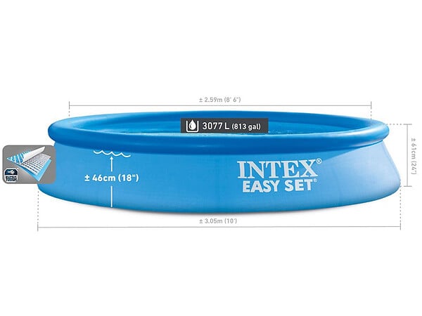 INTEX - Piscine autoportée Easy Set 3,05  x 0,61 m (avec filtration) - Intex - large