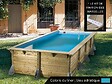 UBBINK - Kit piscine bois UbbinkAzura 5,05 x 3,50 x 1,26 m - Liner bleu + Kit margelles - Ubbink - vignette