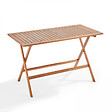 OVIALA - Table de terrasse pliante en bois d'eucalyptus - Sete - vignette