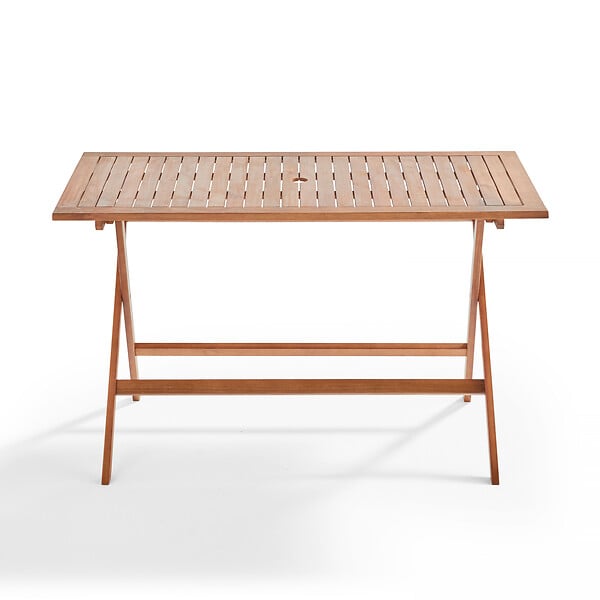 OVIALA - Table de terrasse pliante en bois d'eucalyptus - Sete - large
