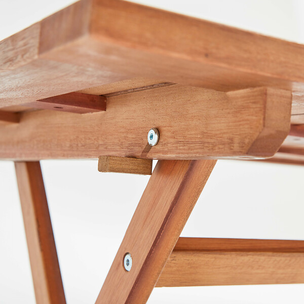 OVIALA - Table de terrasse pliante en bois d'eucalyptus - Sete - large