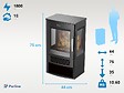 PURLINE - Cheminée électrique sur pied avec commande WiFi App - vignette