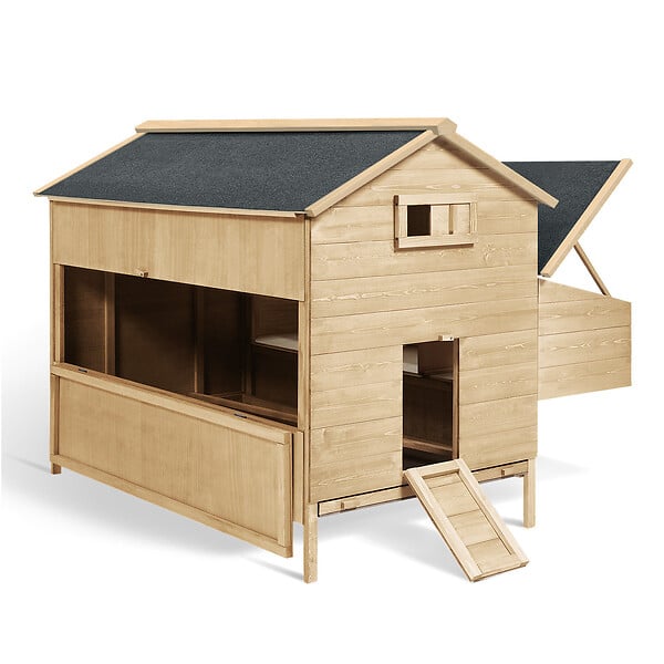 ID MARKET - Poulailler chalet XXL pour poules avec pondoir en bois - large