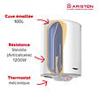 ARISTON - Chauffe-eau electrique vertical ARISTON Sagéo 100 l - Ø 560 mm - vignette