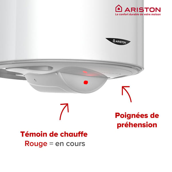 ARISTON - Chauffe-eau electrique vertical ARISTON Sagéo 100 l - Ø 560 mm - large