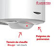 ARISTON - Chauffe-eau electrique vertical ARISTON Sagéo 100 l - Ø 560 mm - vignette