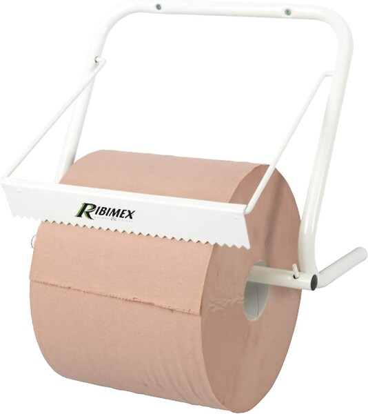 RIBIMEX - Dévidoir mural rouleau papier diam.max 30cm blanc (vide) - large