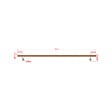 AICA SANITAIRE - Main courante inox 304 pour intérieur et extérieur -couleur marron Design bois naturel- en 180cm- Fixation murale incluse - vignette
