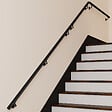 AICA SANITAIRE - Main courante inox 304 pour intérieur et extérieur -couleur noir- en 200cm-Fixation murale incluse - vignette