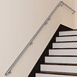 AICA SANITAIRE - Main courante inox 304 pour intérieur et extérieur -couleur argent- en 80cm- Fixation murale incluse - vignette