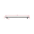 AICA SANITAIRE - Main courante inox 304 pour intérieur et extérieur -couleur noir- en 180cm- Fixation murale incluse - vignette