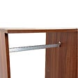 HOMCOM - Armoire penderie armoire de rangement mobile panneaux de particules coloris chêne moyen - vignette