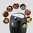 KITCHEN MOVE - Friteuse électrique sans Huile TORNADO Noir Polypropylène 3.5L 1400W - vignette