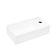 SWISS AQUA TECHNOLOGIES - Swiss Aqua Technologies Brevis Lave-mains suspendu avec trou pour robinetterie à droite, 40,5x20,5x10,5cm (SATBRE4020SR) - vignette