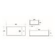 SWISS AQUA TECHNOLOGIES - Swiss Aqua Technologies Brevis Lave-mains suspendu avec trou pour robinetterie à droite, 40,5x20,5x10,5cm (SATBRE4020SR) - vignette