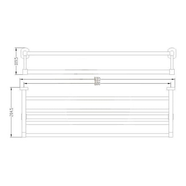 OPTIMA - Optima Cube Way Porte-serviette mural en laiton, Chrome (SPI95) - large