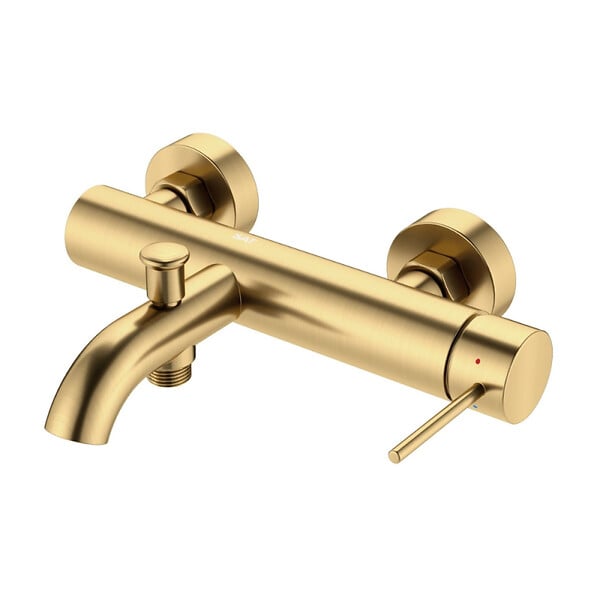 SWISS AQUA TECHNOLOGIES - Swiss Aqua Technologies Aurum mitigeur bain/douche 150 mm à levier, or brossé (SATBAUR222BG) - large