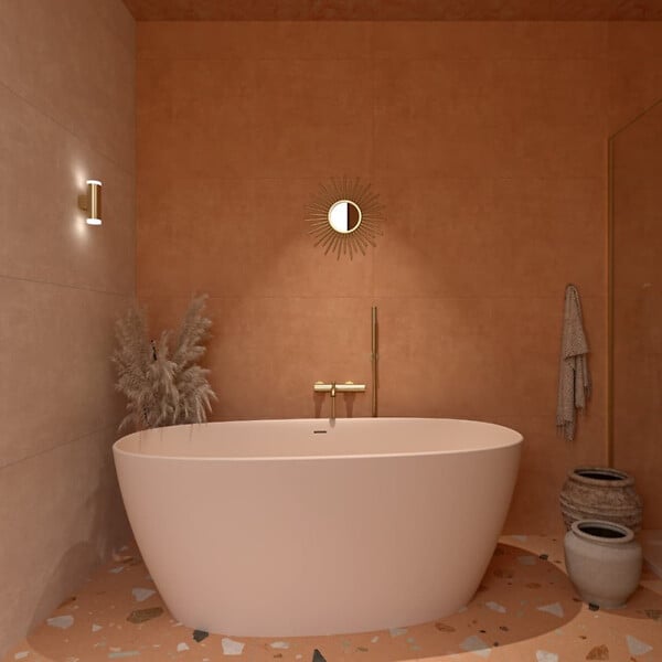 SWISS AQUA TECHNOLOGIES - Swiss Aqua Technologies Aurum mitigeur bain/douche 150 mm à levier, or brossé (SATBAUR222BG) - large