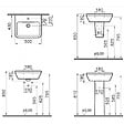 VITRA - Vitra  Integra Lavabo suspendu 50x43 cm avec trou pour robinetterie au milieu, Blanc (7048-003-0001) - vignette