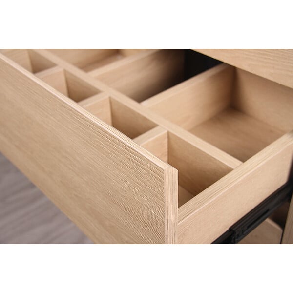 STANO - Meuble salle de bain design simple vasque FORTINA largeur 60 cm chêne clair - large