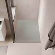STANO - Receveur de douche 80 x 80 cm extra plat gris PIATTO en SoliCast® surface ardoisée - vignette