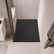 STANO - Receveur de douche 90 x 140 cm extra plat noir PIATTO en SoliCast® surface ardoisée - vignette