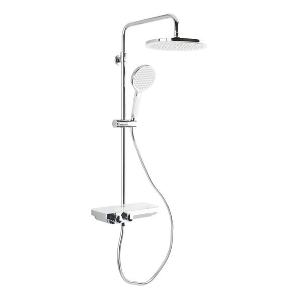 SWISS AQUA TECHNOLOGIES - Colonne de douche avec mitigeur thermostatique et tête de douche XXL 255mm, Chrome (SATSSTPBCH) - large