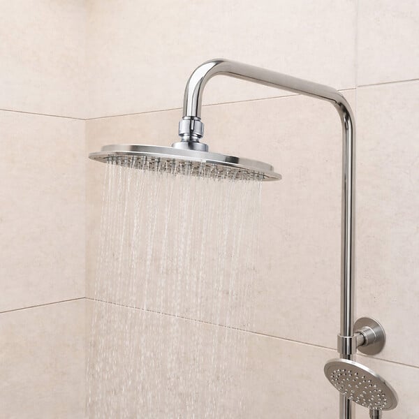 AURLANE - Colonne de douche Thermostatique finition Chrome 133x26x52 cm - MOLLY CHROME - large