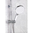 SWISS AQUA TECHNOLOGIES - Swiss Aqua Technologies Set de douche, douchette 3 jets, barre avec curseur, tête de douche XXL 254 mm intégrée, Chrome SATPIPET - vignette
