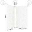 99DECO - Lot de 2 panneaux de douche en PVC (90x220 & 120x220 cm) + profilés blanc - Terrazzo Mineral - Multicolore - vignette
