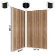 99DECO - Lot de 2 panneaux de douche en PVC effet bois (90x220 & 120x220 cm) + marron et noir + profilés noir - Japandi - vignette