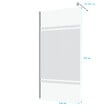 AURLANE - Paroi de Douche 100x200cm - Bande Miroir - Barre de Fixation Extensible et Profil Chrome - vignette