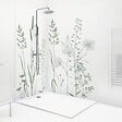 99DECO - Lot de 2 panneaux de douche en PVC (90x220 & 120x220 cm) + profilés blanc - Vegetalist - Vert - vignette