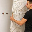 99DECO - Lot de 2 panneaux de douche en aluminium (90x220 & 120x220 cm) + profilés blanc - Lamnar - Noir - vignette