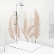 99DECO - Lot de 2 panneaux de douche en PVC (90x220 & 120x220 cm) + profilés blanc - Pampa - Marron - vignette