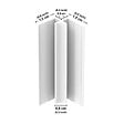 99DECO - Lot de 2 panneaux de douche en PVC (90x220 & 120x220 cm) + profilés blanc - Pampa - Marron - vignette