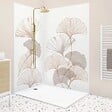 99DECO - Pack 2 panneaux de douche en PVC Blanc Floral + 3 profilés Blancs - 99deco - 1 panneau de 90x220 cm et 1 panneau de 120x220 cm - vignette