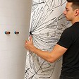 99DECO - Lot de 2 panneaux de douche en PVC (90x220 & 120x220 cm) + profilés noir - Lamnar - Noir - vignette