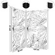 99DECO - Lot de 2 panneaux de douche en PVC (90x220 & 120x220 cm) + profilés noir - Lamnar - Noir - vignette