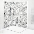 99DECO - Lot de 2 panneaux de douche en PVC (90x220 & 120x220 cm) + profilés noir - Lamnar - Noir - vignette