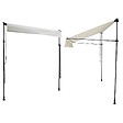 HAPPY GARDEN - Store banne pour balcon CHENE 3 × 1,2m - Toile beige et structure grise - vignette