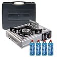 KEMPER - Réchaud à gaz 2200W INOX + 4 cartouches de gaz Double système de sécurité Puissance réglable KEMPER - vignette
