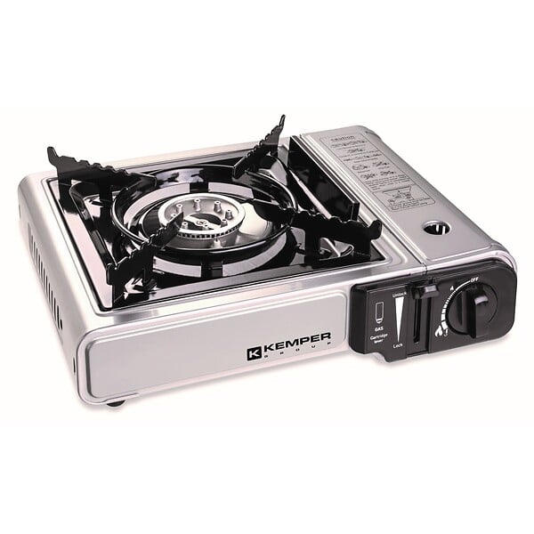 KEMPER - Barbecue à gaz et Réchaud gaz piézo 2200W 2 en1 Camping KEMPER - large