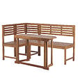 BELIANI - Ensemble de terrasse 4 places TREIA Acacia Marron - vignette
