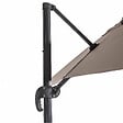 OVIALA - Parasol déporté 2x3 m et 4 dalles à remplir aluminium taupe - Amalya - vignette