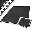 TECTAKE - Ensemble de 24 dalles carrées EVA - Tapis de sol et de sport noir - vignette