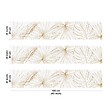 99DECO - Crédence cuisine en aluminium - floral caramel - 300x20 cm (en 3 bandeaux) - vignette