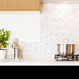 99DECO - Crédence cuisine en aluminium - motif terrazzo blanc et noir - 300x20 cm (en 3 bandeaux) - vignette