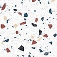 99DECO - Crédence cuisine en aluminium - motif terrazzo blanc - 200x20 cm (en 2 bandeaux) - vignette